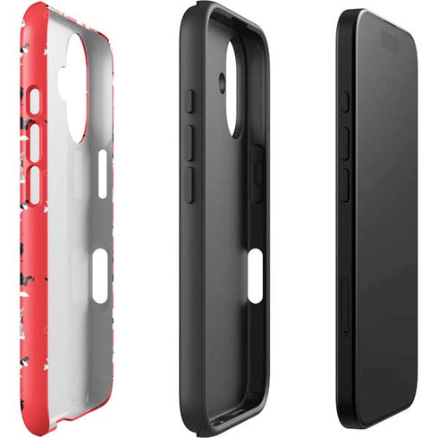 Looney Tunes Identity Red Pattern iPhone 16 Plus Impact Case