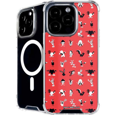 Looney Tunes Identity Red Pattern iPhone 16 Pro MagSafe Case