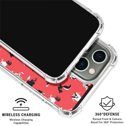 Looney Tunes Identity Red Pattern iPhone 16 Pro Max Clear Case