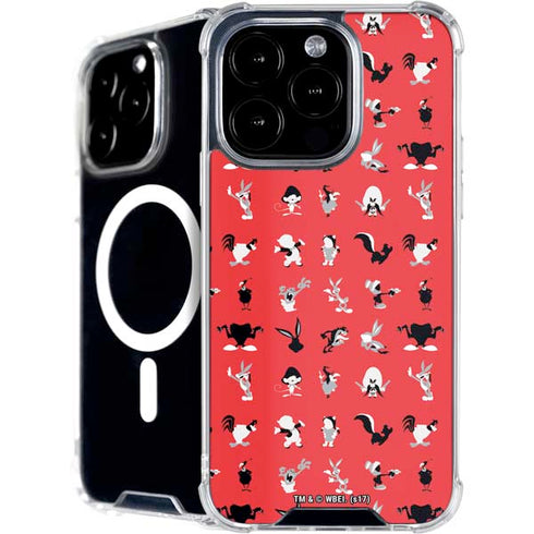 Looney Tunes Identity Red Pattern iPhone 16 Pro Max MagSafe Case