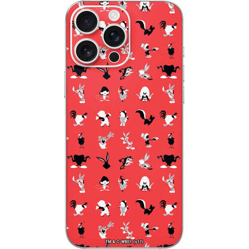 Looney Tunes Identity Red Pattern iPhone 16 Pro Max Skin