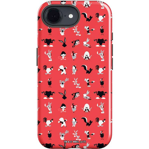 Looney Tunes Identity Red Pattern iPhone 16e Impact Case