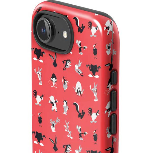 Looney Tunes Identity Red Pattern iPhone 16e Impact Case
