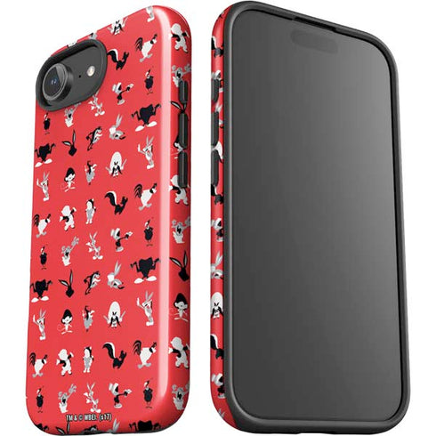 Looney Tunes Identity Red Pattern iPhone 16e Impact Case