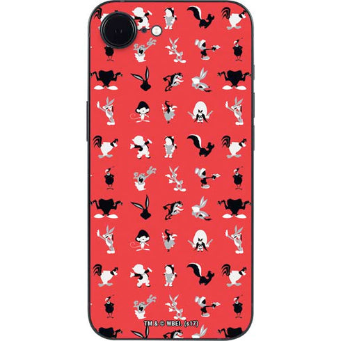 Looney Tunes Identity Red Pattern iPhone 16e Skin