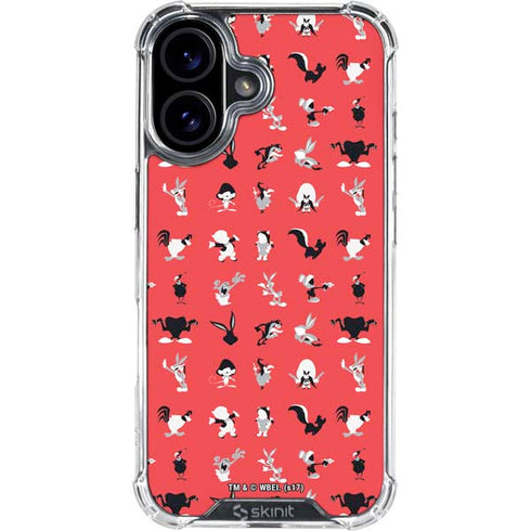 Looney Tunes Identity Red Pattern iPhone 17 Clear Case