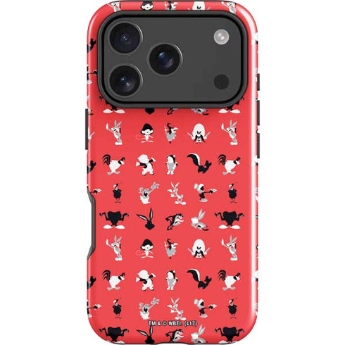 Looney Tunes Identity Red Pattern iPhone 18 Pro Impact Case