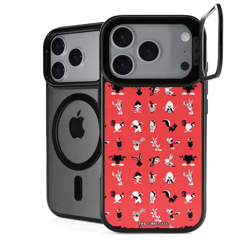Looney Tunes Identity Red Pattern iPhone 18 Pro Kickstand Case