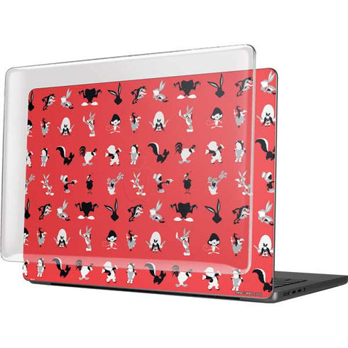 Looney Tunes Identity Red Pattern MacBook Pro 14in (2021-24) Case plus Skin