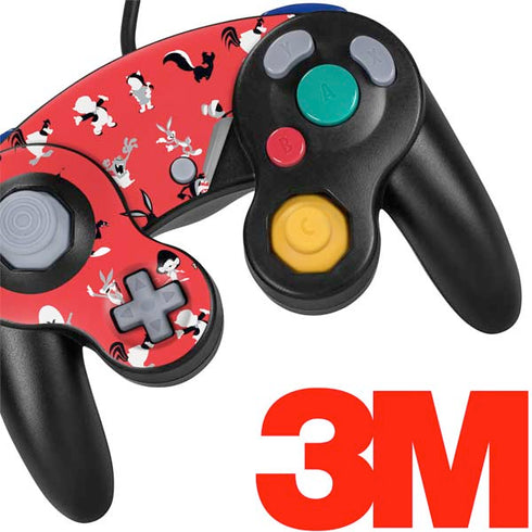Looney Tunes Identity Red Pattern Nintendo GameCube Controller Skin