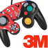 Looney Tunes Identity Red Pattern Nintendo GameCube Controller Skin