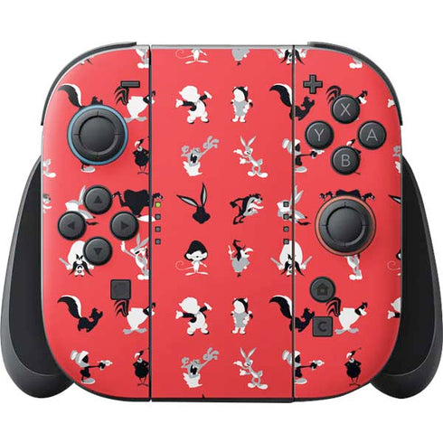 Looney Tunes Identity Red Pattern Nintendo Switch 2 (2025) Joy-Con Controller Skin