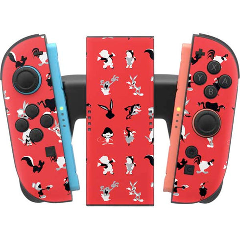 Looney Tunes Identity Red Pattern Nintendo Switch 2 (2025) Joy-Con Controller Skin