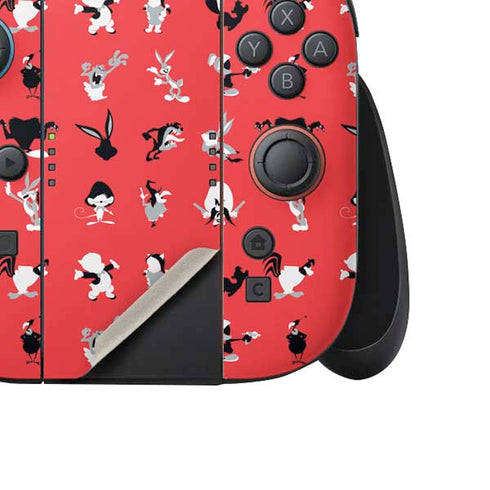 Looney Tunes Identity Red Pattern Nintendo Switch 2 (2025) Joy-Con Controller Skin