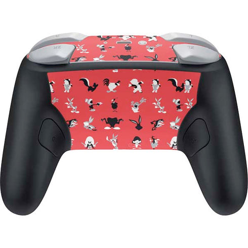 Looney Tunes Identity Red Pattern Nintendo Switch 2 (2025) Pro Controller Skin