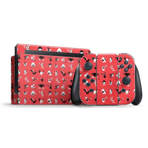 Looney Tunes Identity Red Pattern Nintendo Skins