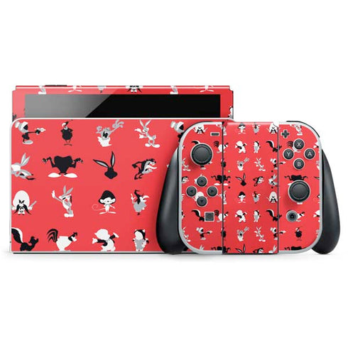 Looney Tunes Identity Red Pattern Nintendo Skins