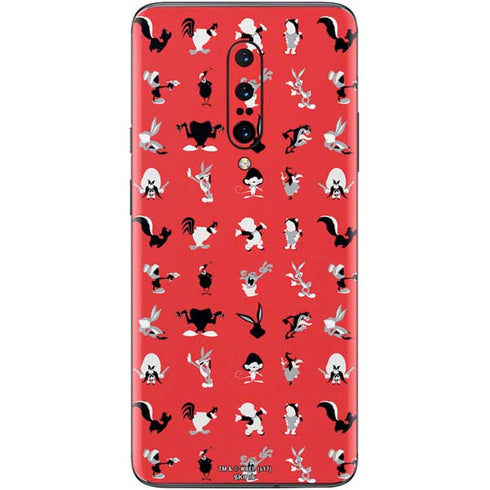 Looney Tunes Identity Red Pattern OnePlus 7 Pro Skin