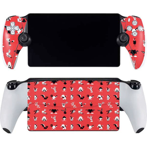 Looney Tunes Identity Red Pattern PlayStation PS5 Skins