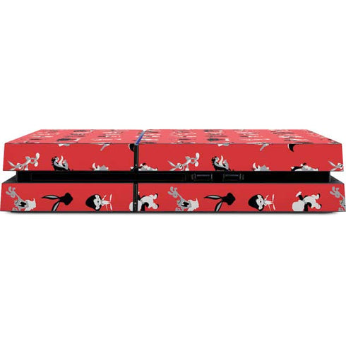 Looney Tunes Identity Red Pattern PS4 Console Skin