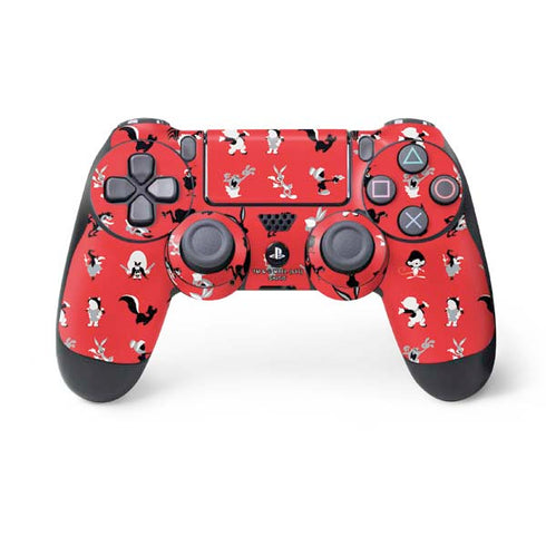 Looney Tunes Identity Red Pattern PlayStation PS4 Skins