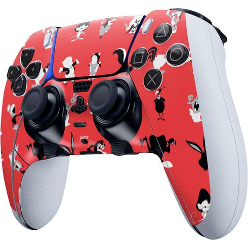 Looney Tunes Identity Red Pattern PS5 DualSense Edge Pro Controller Skin