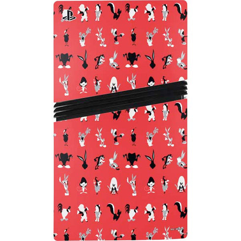 Looney Tunes Identity Red Pattern PS5 Pro Bundle Skin