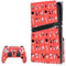 Looney Tunes Identity Red Pattern PS5 Pro Disk Bundle Skin