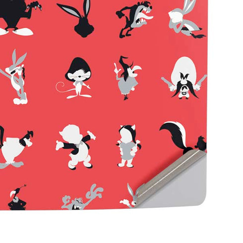 Looney Tunes Identity Red Pattern PS5 Pro Disk Console Skin