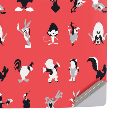 Looney Tunes Identity Red Pattern PS5 Slim Digital Edition Console Skin