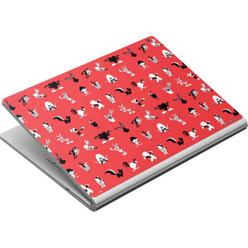 Looney Tunes Identity Red Pattern Surface Book Skin