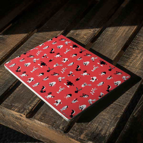 Looney Tunes Identity Red Pattern Surface Laptop 2 Skin