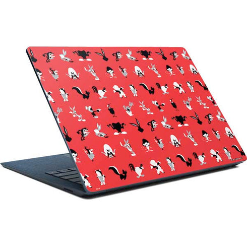 Looney Tunes Identity Red Pattern Surface Laptop Skin