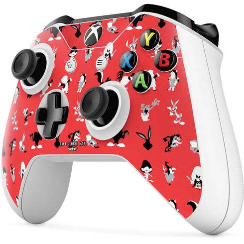 Looney Tunes Identity Red Pattern Xbox One S All-Digital Edition Bundle Skin
