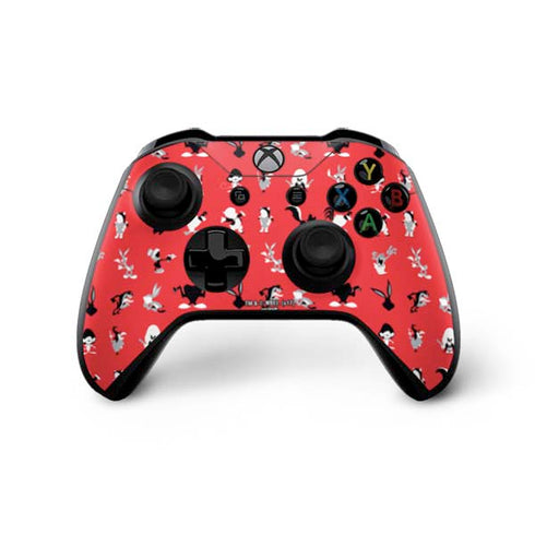 Looney Tunes Identity Red Pattern Xbox One X Controller Skin