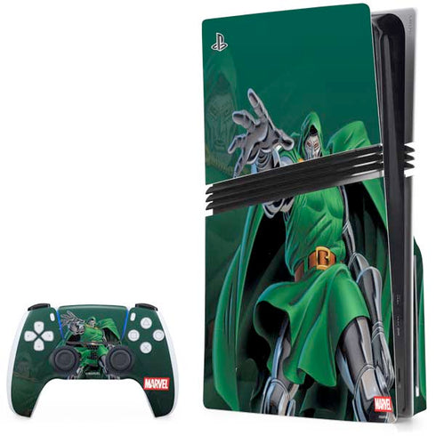 Marvel Dr. Doom Lord Doom PS5 Pro Disk Bundle Skin