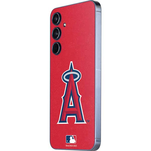 MLB Los Angeles Angels - Solid Distressed Galaxy A35 5G Skin