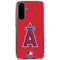 MLB Los Angeles Angels - Solid Distressed Galaxy A36 5G Clear Case