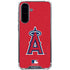 MLB Los Angeles Angels - Solid Distressed Galaxy A36 5G Clear Case