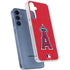 MLB Los Angeles Angels - Solid Distressed Galaxy A55 5G Clear Case