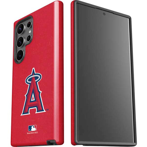 MLB Los Angeles Angels - Solid Distressed Galaxy S23 Ultra Pro Case