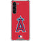 MLB Los Angeles Angels - Solid Distressed Galaxy S24 FE Clear Case