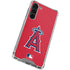 MLB Los Angeles Angels - Solid Distressed Galaxy S24 FE Clear Case