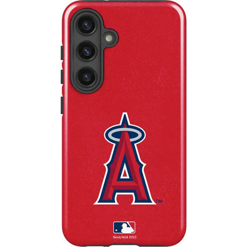MLB Los Angeles Angels - Solid Distressed Galaxy S25 Impact Case