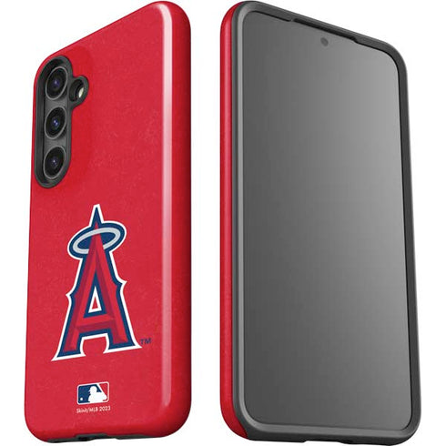 MLB Los Angeles Angels - Solid Distressed Galaxy S25 Impact Case