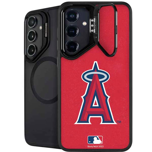MLB Los Angeles Angels - Solid Distressed Galaxy S24 Plus Kickstand Case