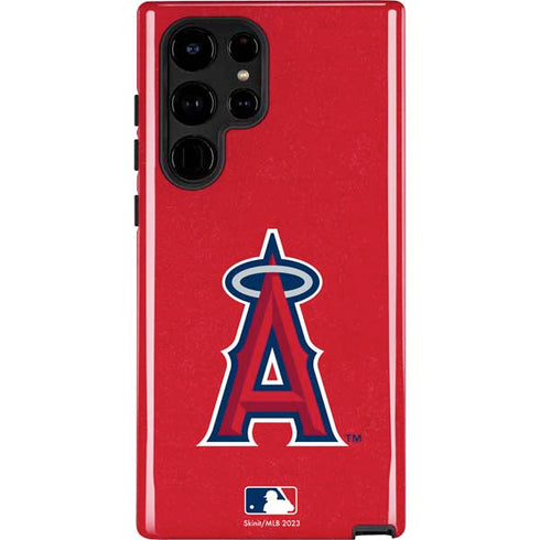 MLB Los Angeles Angels - Solid Distressed Galaxy S25 Ultra Impact Case