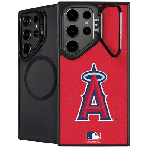 MLB Los Angeles Angels - Solid Distressed Galaxy S24 Ultra Kickstand Case