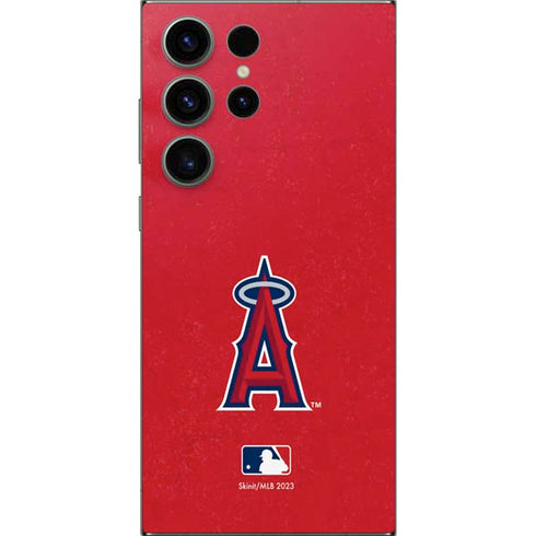 MLB Los Angeles Angels - Solid Distressed Galaxy S25 Ultra Skin