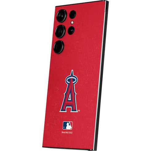 MLB Los Angeles Angels - Solid Distressed Galaxy S25 Ultra Skin